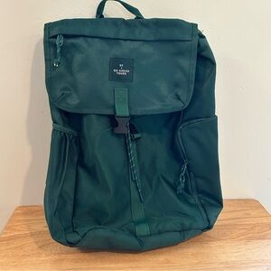 Emerald Green Back Pack Bag‎ EF- Go Ahead Tours Drawstring Buckle Closure